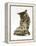 Silver Tabby Kitten Looking at a Hermann's Tortoise Walking-Jane Burton-Framed Premier Image Canvas