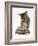 Silver Tabby Kitten Looking at a Hermann's Tortoise Walking-Jane Burton-Framed Photographic Print