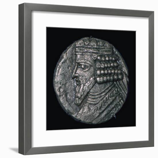 Silver tetradrachm of King Gotarzes II of Parthia (ruled 41 to 51), 1st century. Artist: Unknown-Unknown-Framed Giclee Print