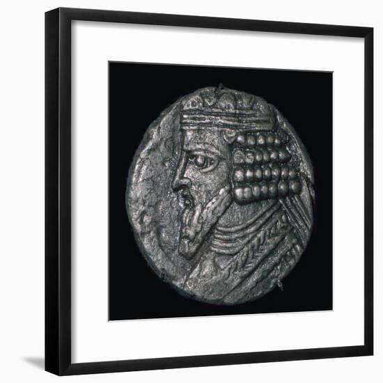 Silver tetradrachm of King Gotarzes II of Parthia (ruled 41 to 51), 1st century. Artist: Unknown-Unknown-Framed Giclee Print