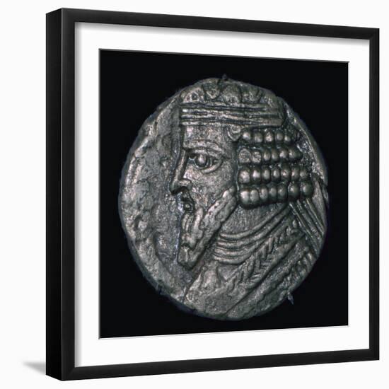 Silver tetradrachm of King Gotarzes II of Parthia (ruled 41 to 51), 1st century. Artist: Unknown-Unknown-Framed Giclee Print