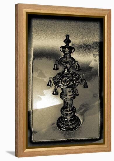 Silver Torah Handle, 2015-Joy Lions-Framed Premier Image Canvas