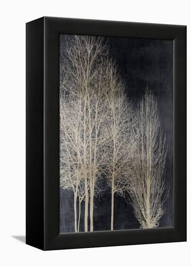 Silver Tree Silhoutte I-Kate Bennett-Framed Stretched Canvas