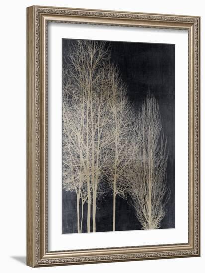 Silver Tree Silhoutte I-Kate Bennett-Framed Art Print