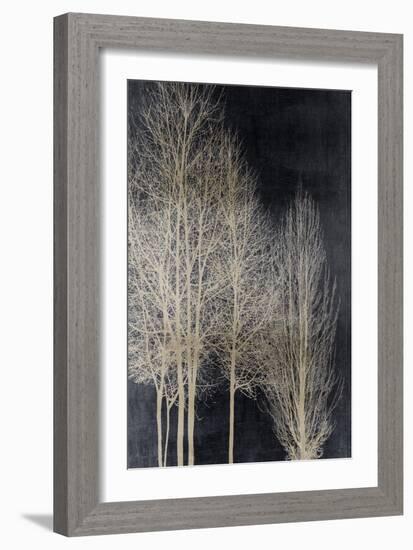 Silver Tree Silhoutte I-Kate Bennett-Framed Art Print