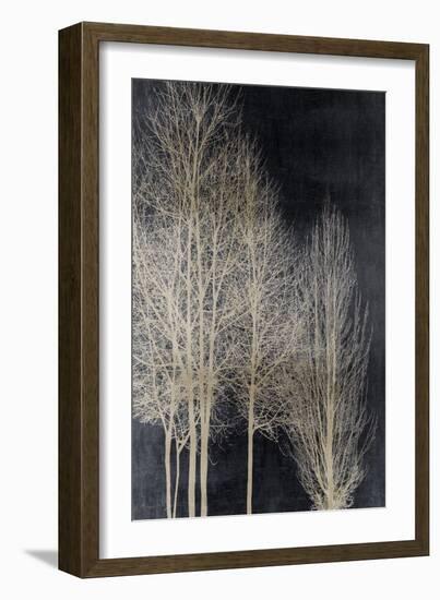 Silver Tree Silhoutte I-Kate Bennett-Framed Art Print