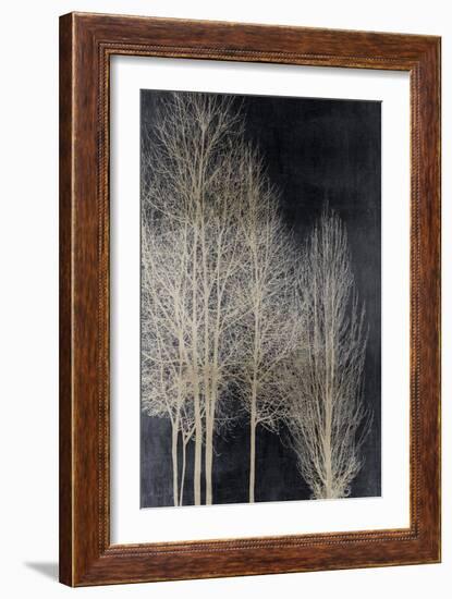 Silver Tree Silhoutte I-Kate Bennett-Framed Art Print