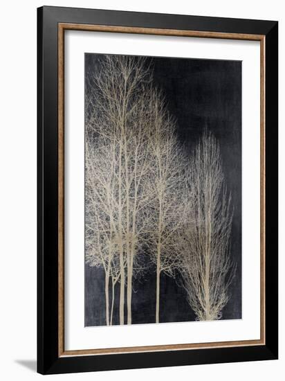 Silver Tree Silhoutte I-Kate Bennett-Framed Art Print