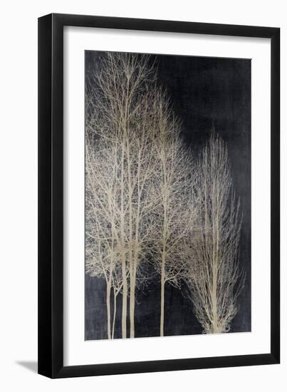 Silver Tree Silhoutte I-Kate Bennett-Framed Art Print