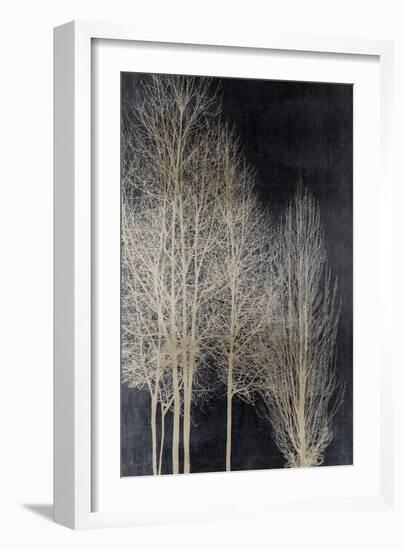 Silver Tree Silhoutte I-Kate Bennett-Framed Art Print