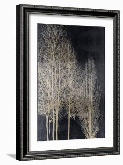 Silver Tree Silhoutte I-Kate Bennett-Framed Art Print