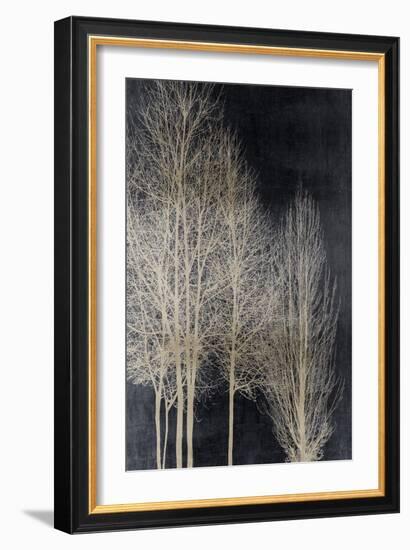 Silver Tree Silhoutte I-Kate Bennett-Framed Art Print