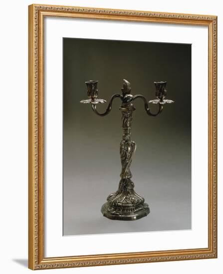 Silver Two Branch Candelabra-Carlo Bossoli-Framed Giclee Print