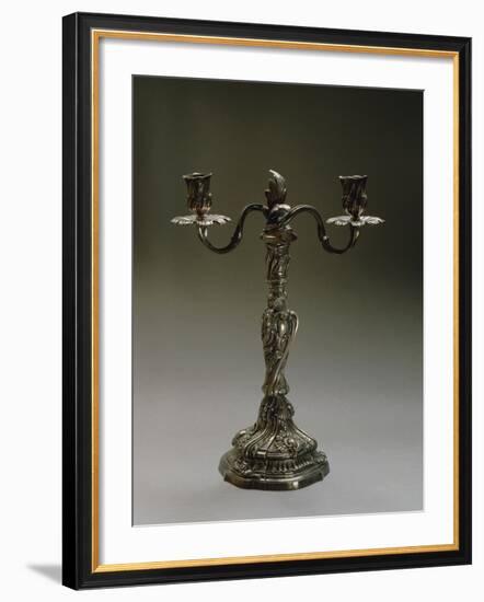 Silver Two Branch Candelabra-Carlo Bossoli-Framed Giclee Print