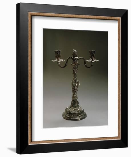 Silver Two Branch Candelabra-Carlo Bossoli-Framed Giclee Print