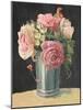 Silver Vase II on Black-Carol Rowan-Mounted Art Print