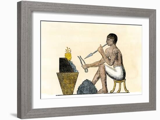 Silver-Working Gold, Ancient Egypt.-null-Framed Giclee Print