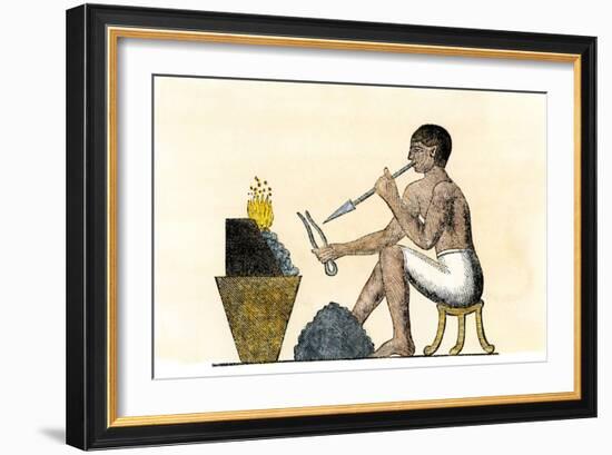 Silver-Working Gold, Ancient Egypt.-null-Framed Giclee Print