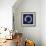 Silver Zen Circle on Blue I-Ellie Roberts-Framed Art Print displayed on a wall