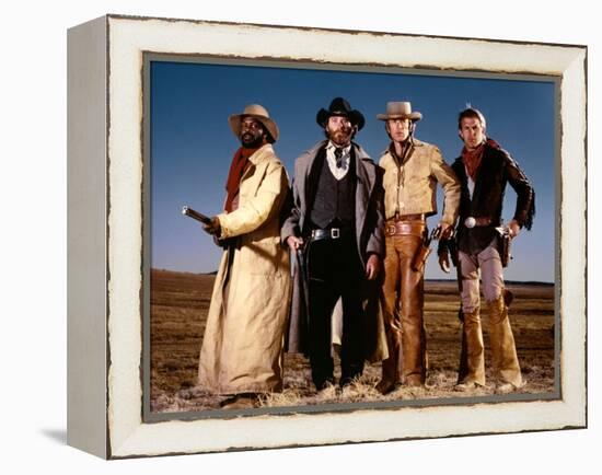 Silverado by LawrenceKasdan with Danny Glover, Kevin Kline, Scott Glenn and Kevin Costner, 1985 (ph-null-Framed Stretched Canvas