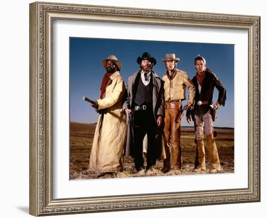 Silverado by LawrenceKasdan with Danny Glover, Kevin Kline, Scott Glenn and Kevin Costner, 1985 (ph-null-Framed Photo