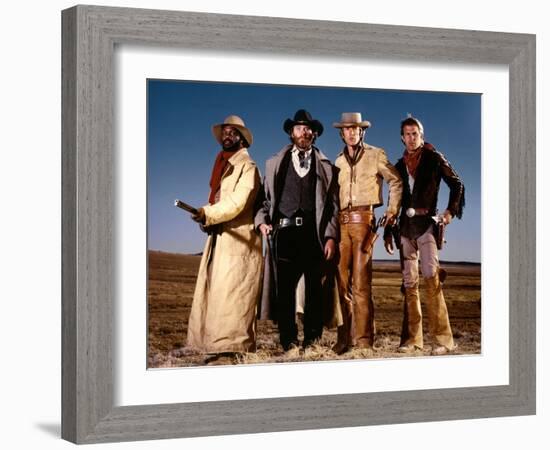 Silverado by LawrenceKasdan with Danny Glover, Kevin Kline, Scott Glenn and Kevin Costner, 1985 (ph-null-Framed Photo