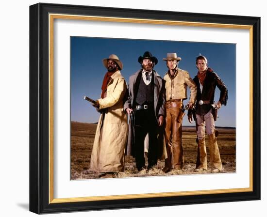 Silverado by LawrenceKasdan with Danny Glover, Kevin Kline, Scott Glenn and Kevin Costner, 1985 (ph-null-Framed Photo