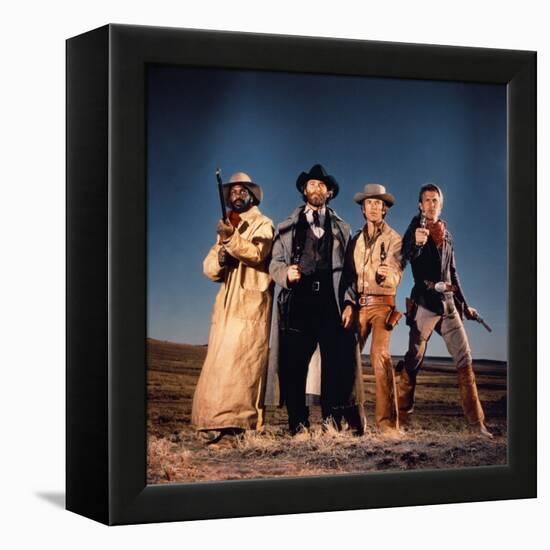 Silverado by LawrenceKasdan with Danny Glover, Kevin Kline, Scott Glenn and Kevin Costner, 1985 (ph-null-Framed Stretched Canvas