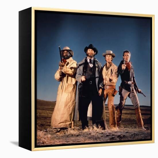 Silverado by LawrenceKasdan with Danny Glover, Kevin Kline, Scott Glenn and Kevin Costner, 1985 (ph-null-Framed Stretched Canvas