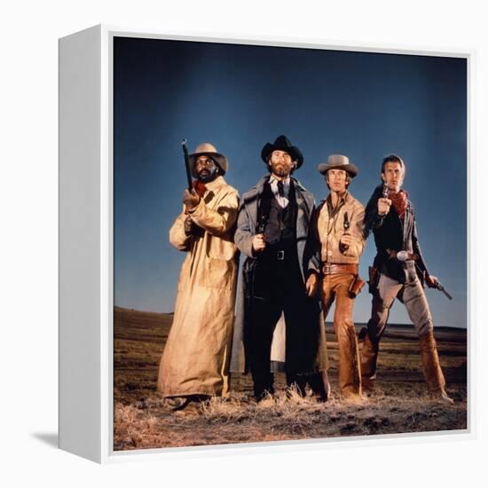 Silverado by LawrenceKasdan with Danny Glover, Kevin Kline, Scott Glenn and Kevin Costner, 1985 (ph-null-Framed Stretched Canvas