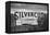 Silvercup Studios Sign in Long Island City, NY in Black and White-null-Framed Stretched Canvas