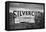Silvercup Studios Sign in Long Island City, NY in Black and White-null-Framed Stretched Canvas