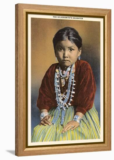 Silversmith's Daughter, Navajo Girl-null-Framed Stretched Canvas