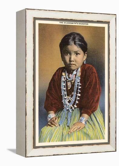 Silversmith's Daughter, Navajo Girl-null-Framed Stretched Canvas