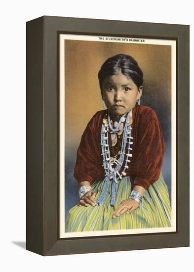 Silversmith's Daughter, Navajo Girl-null-Framed Stretched Canvas