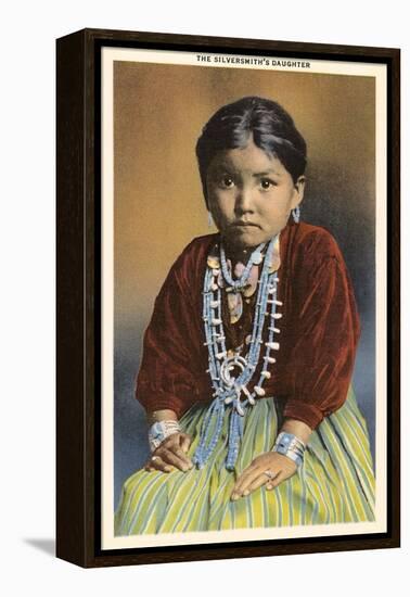 Silversmith's Daughter, Navajo Girl-null-Framed Stretched Canvas