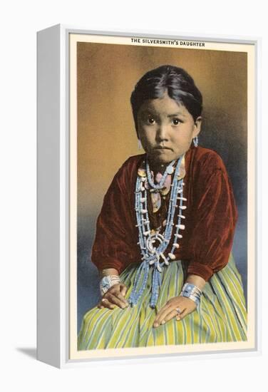 Silversmith's Daughter, Navajo Girl-null-Framed Stretched Canvas