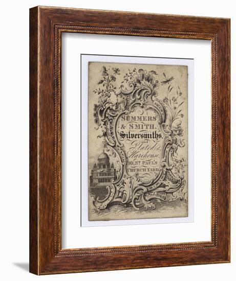 Silversmiths, Summers and Smith, Trade Card-null-Framed Giclee Print