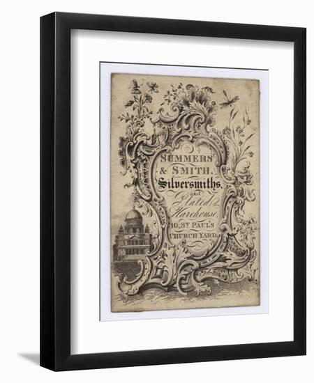 Silversmiths, Summers and Smith, Trade Card-null-Framed Giclee Print