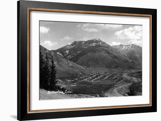 Silverton, Colorado - Aerial View of Town-Lantern Press-Framed Art Print