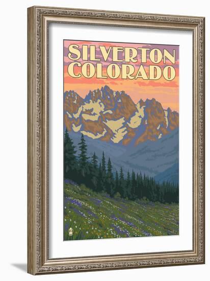 Silverton, Colorado - Spring Flowers, c.2009-Lantern Press-Framed Art Print