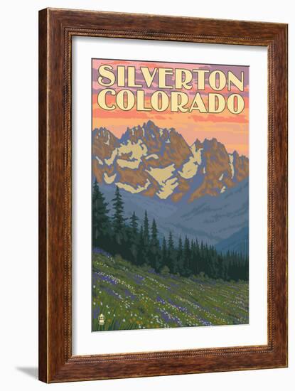 Silverton, Colorado - Spring Flowers, c.2009-Lantern Press-Framed Art Print