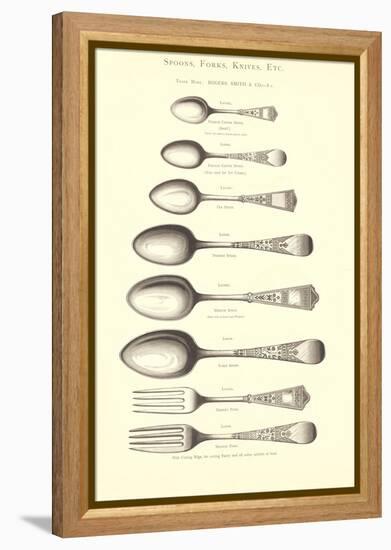 Silverware Patterns-null-Framed Stretched Canvas