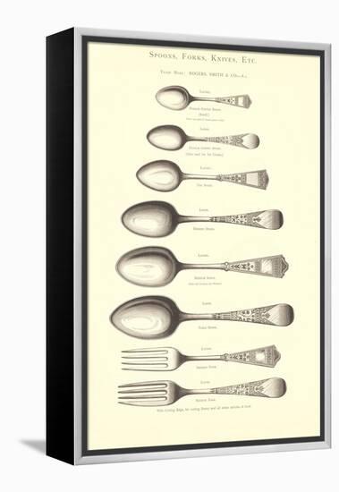 Silverware Patterns-null-Framed Stretched Canvas