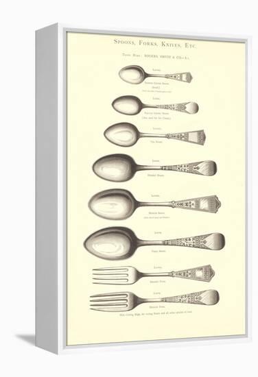 Silverware Patterns-null-Framed Stretched Canvas