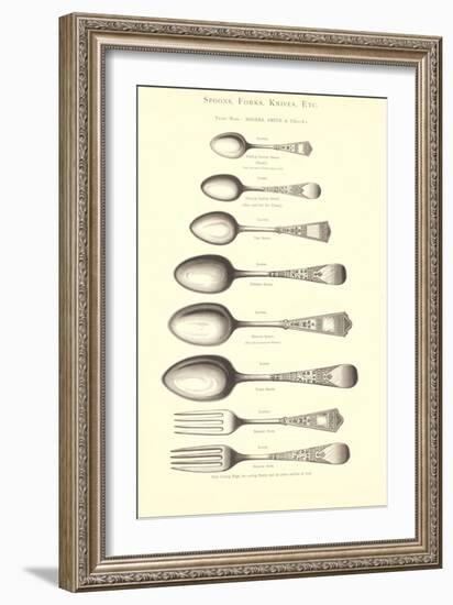 Silverware Patterns-null-Framed Art Print