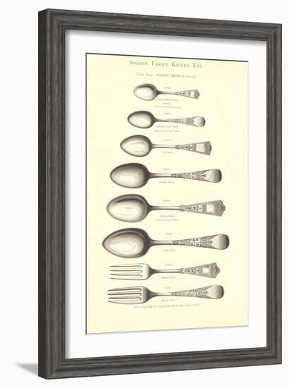 Silverware Patterns-null-Framed Art Print