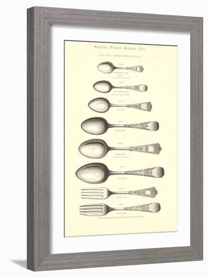 Silverware Patterns-null-Framed Art Print