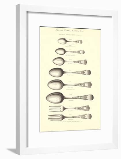 Silverware Patterns-null-Framed Art Print