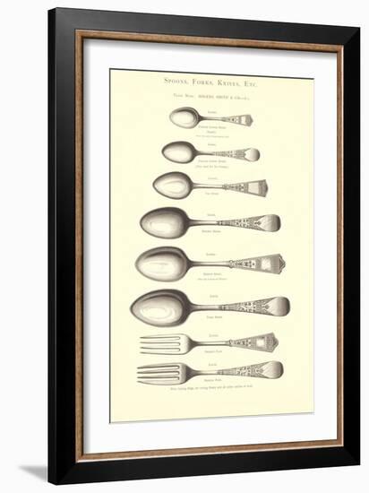 Silverware Patterns--Framed Art Print